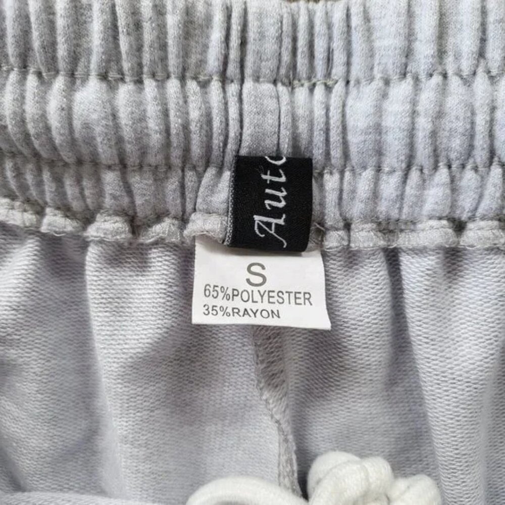 Lounging Bundle 2 Pieces: Gray Sweat Shorts and Sage Green Top Size Small - Picture 6 of 12
